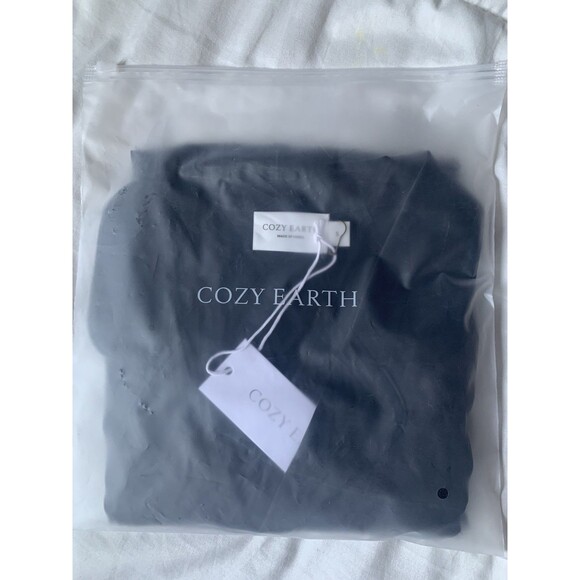 Cozy Earth Women's Serenity Silk Classic Short Sleeve Pajama Top Black - S NWT - Picture 2 of 5